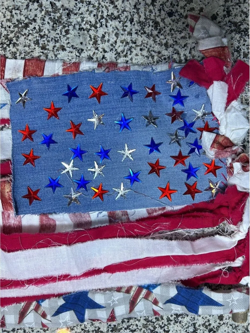 Handcrafted Patriotic American Flag Wall Hanging Decoration